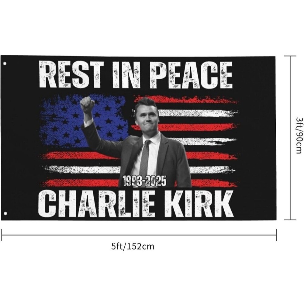 Hero Charlie Kirk Flag 3x5 Feet Political Patriotic Memorial Charlie Flags with